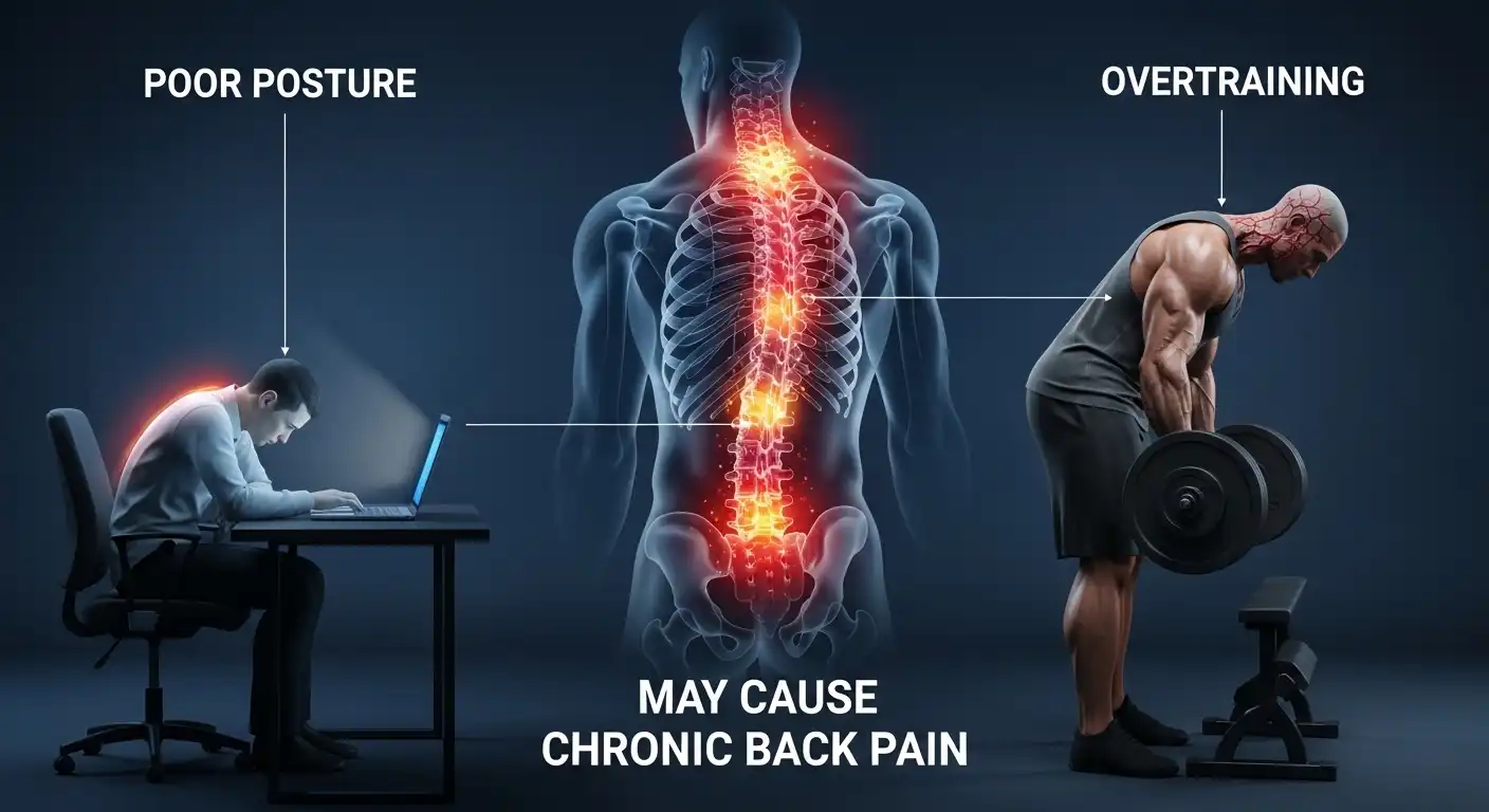 Poor Posture, Overtraining May Cause Chronic Back Pain