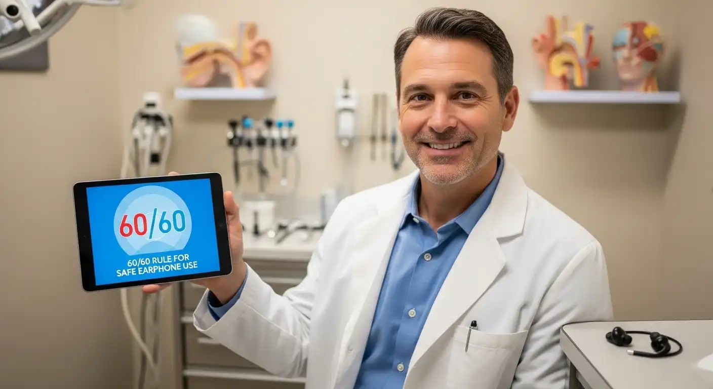 ENT doctor shares 60/60 rule for safe earphone use