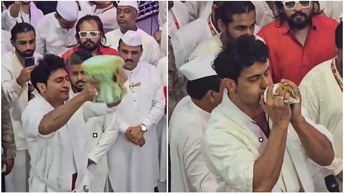 Vidyut Jammwal Plays Damru, Blows Shankh at Lalbaugcha Raja