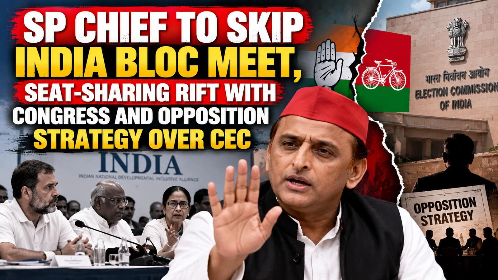 Akhilesh Yadav to Skip INDIA Bloc Meet as Congress-SP Seat Sharing Tensions Surface