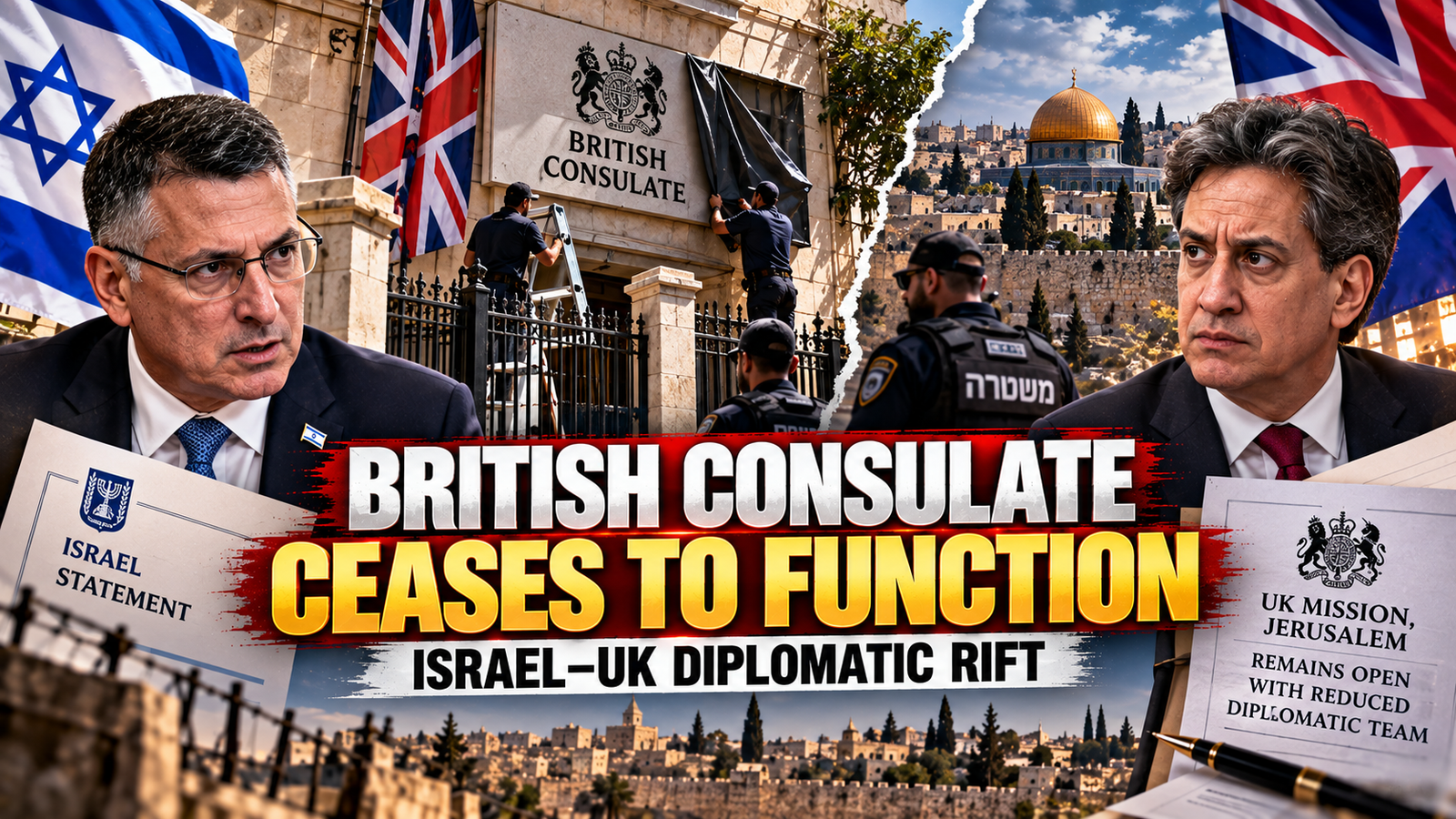 UK-Israel Diplomatic Row: British Consulate in East Jerusalem Becomes UK Mission
