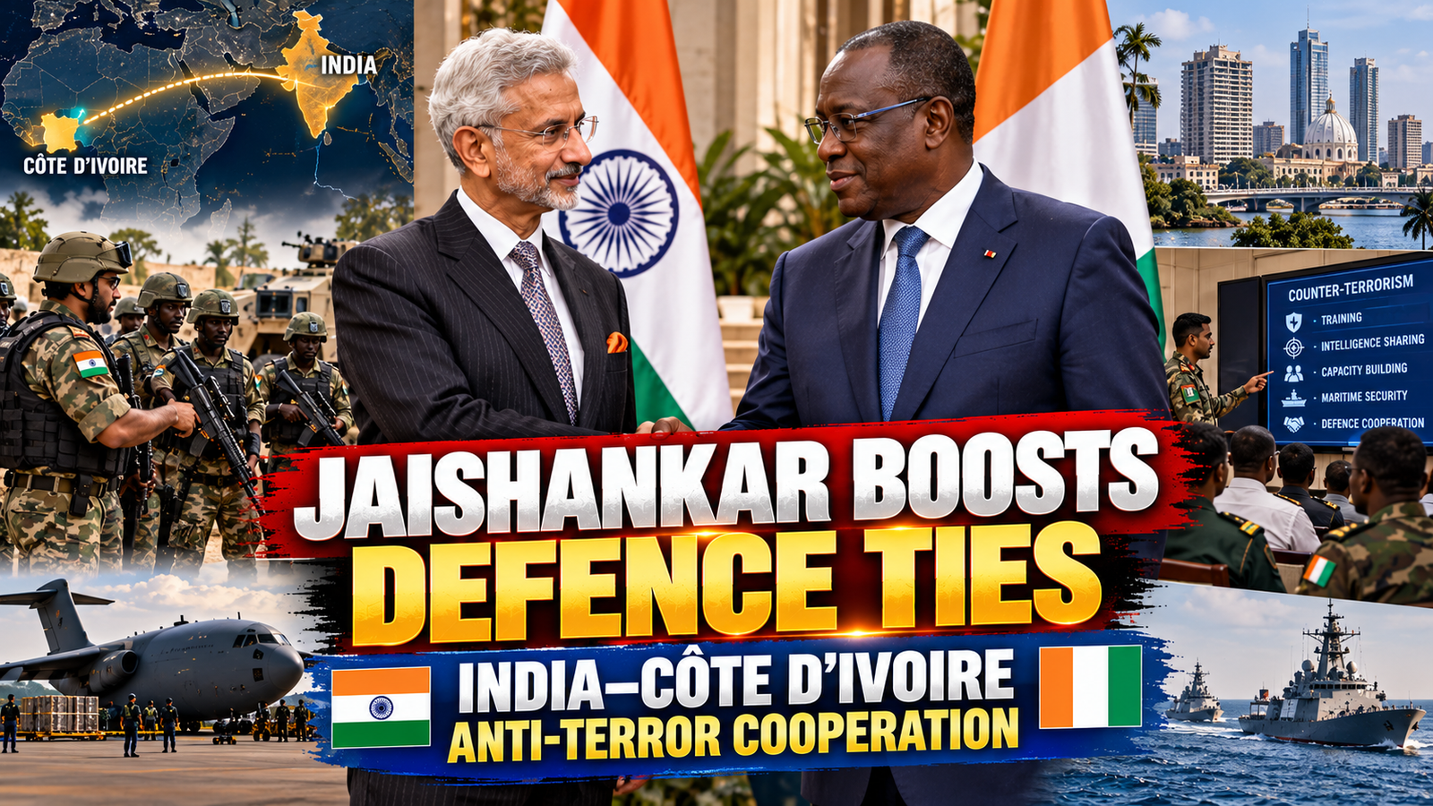 Jaishankar in Cote d’Ivoire: India Deepens Defence and Anti-Terror Ties