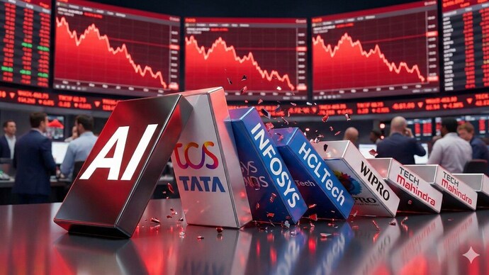 Indian IT Stocks Decline Amid Global Tech Selloff Why Infosys, TCS and Tech Mahindra Shares Are Falling Today